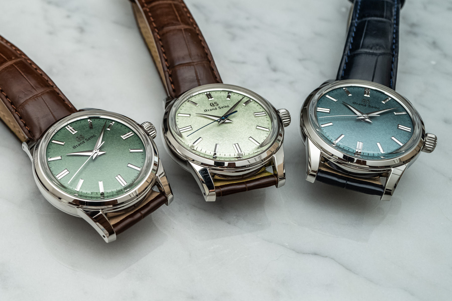 Hands-On Debut: Grand Seiko Elegance Green-Dial Trio USA Exclusive Watches | aBlogtoWatch
