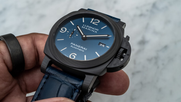 Hands-On Debut: Panerai Luminor Marina Carbotech Blu Notte PAM1664 Limited-Edition Watch