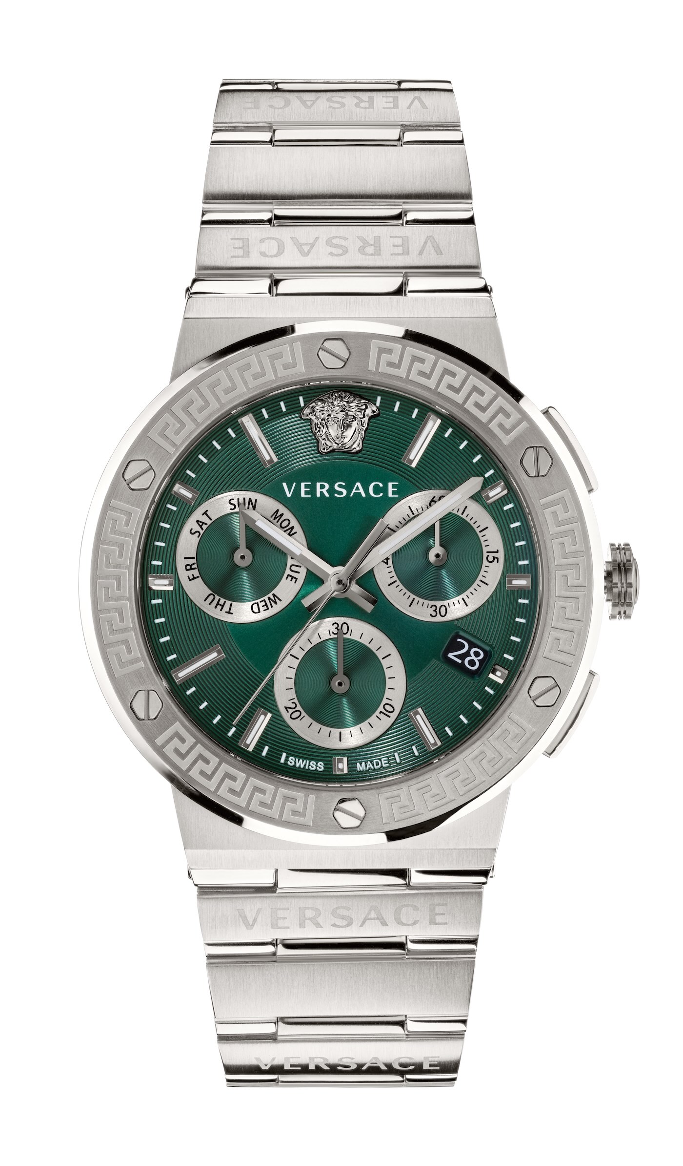 Versace Goes Bold and Gold With The Greca Logo Chrono | aBlogtoWatch