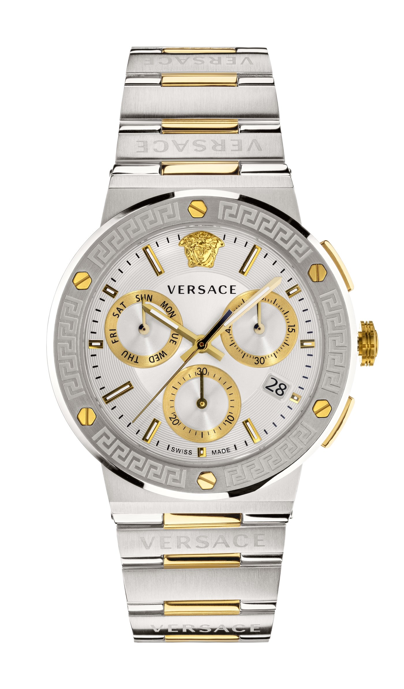 Versace Goes Bold and Gold With The Greca Logo Chrono | aBlogtoWatch