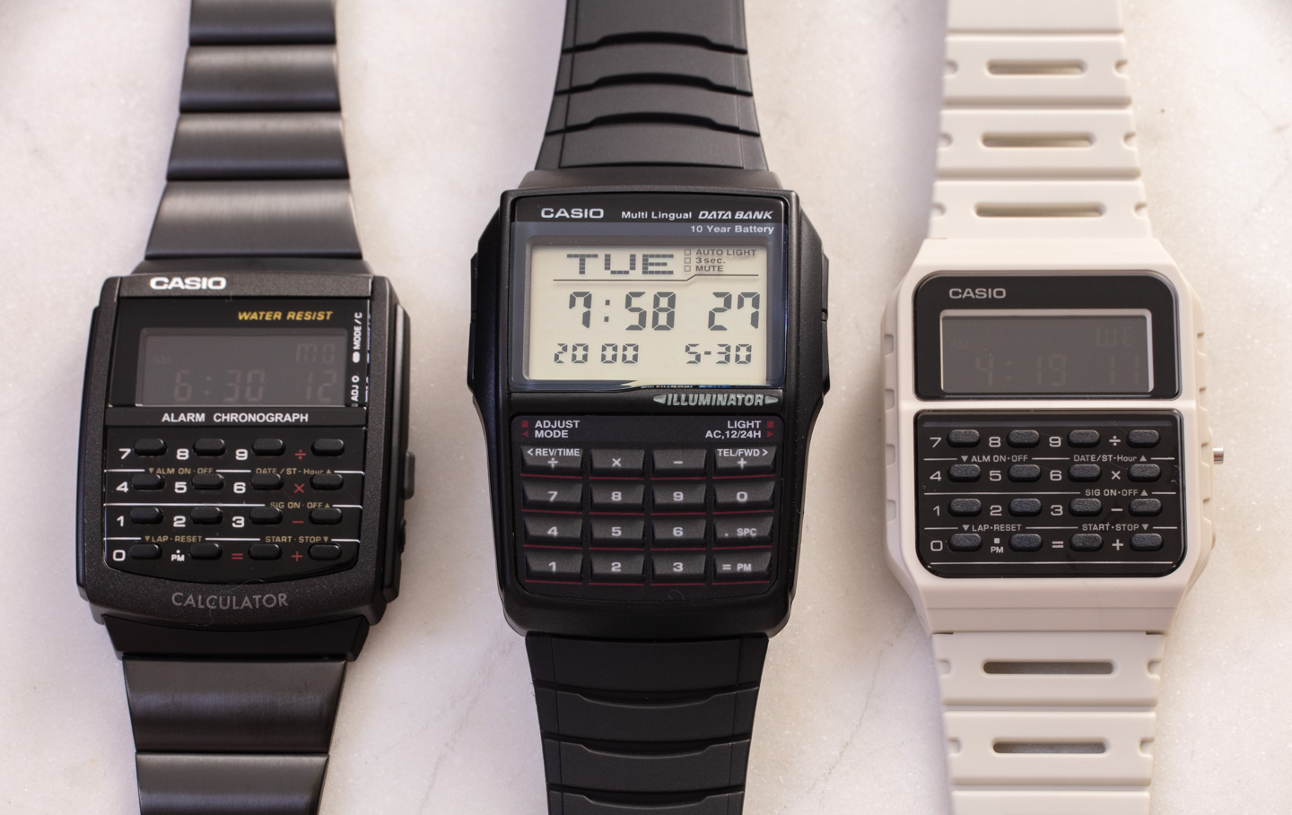gødning Tak for din hjælp Og Hands-On With Some Casio Databank Calculator Watches Still Sold Today |  aBlogtoWatch