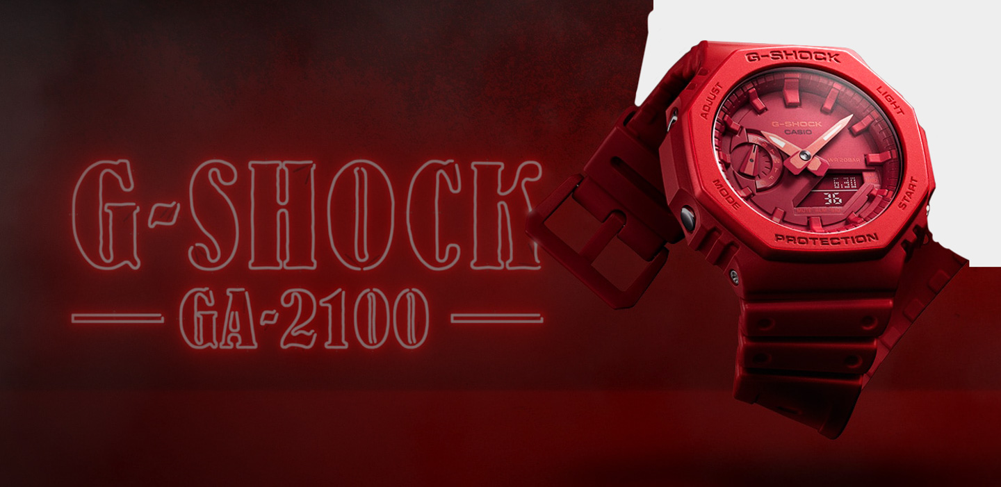 G-Shock GA-2100 CasiOak with octagonal bezel and thin case