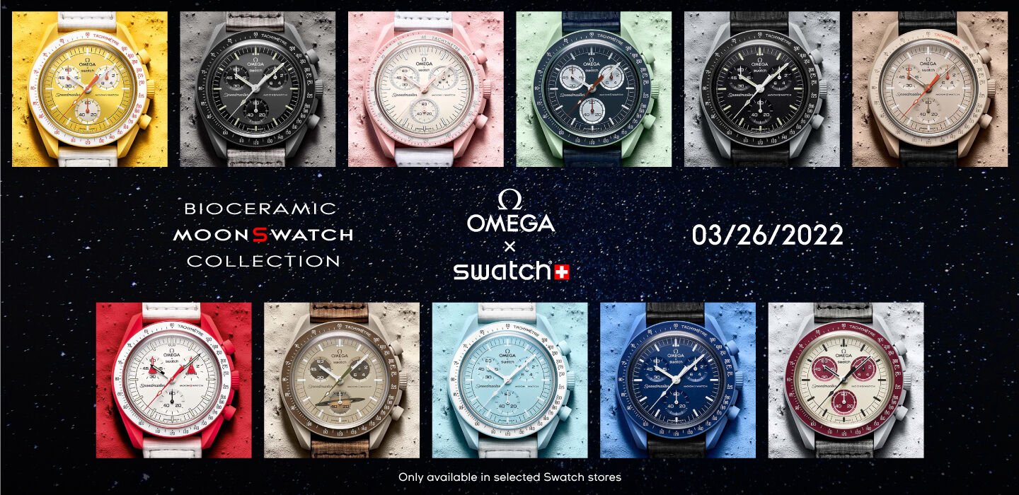 Speedmaster moonwatch x swatch omega Omega and