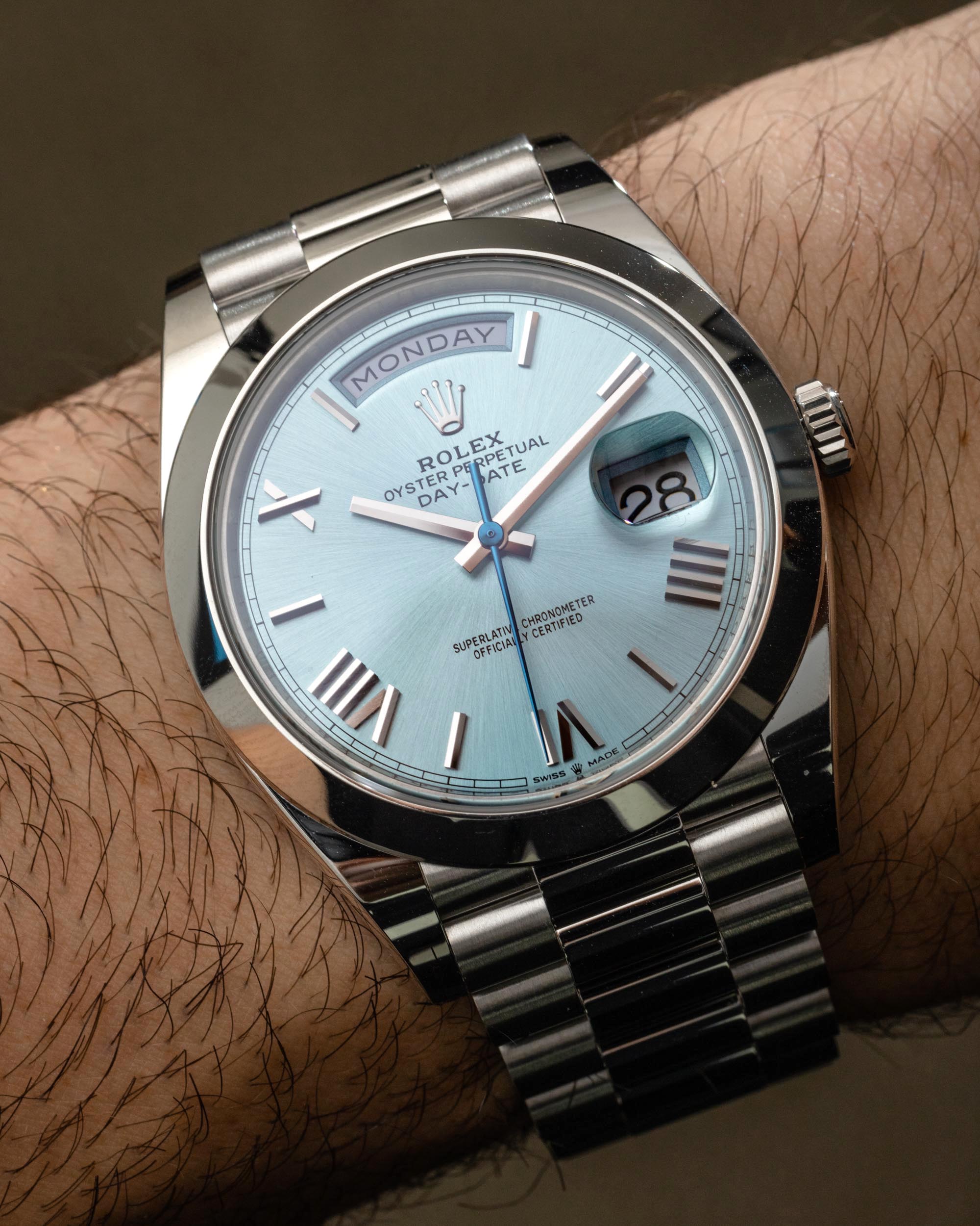 Rolex Day-Date 40 Presidential Blue Dial, Smooth Bezel, President ...
