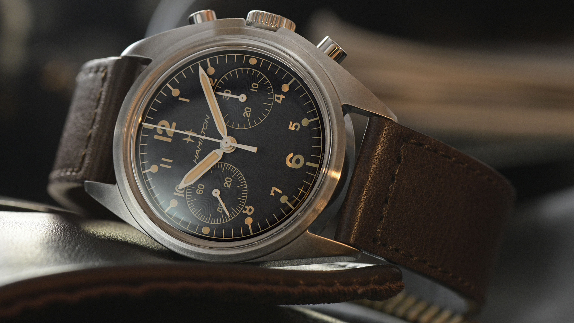 Hamilton Debuts Khaki Pilot Pioneer Mechanical Chronograph Watch