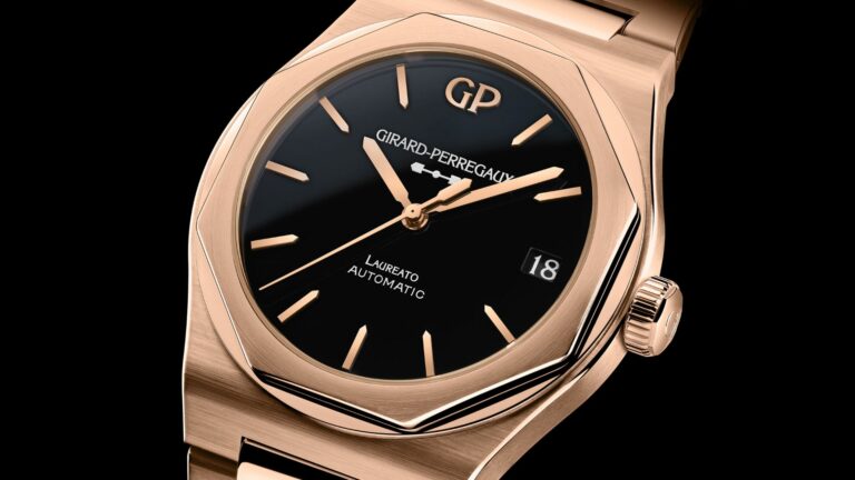 Girard-Perregaux Unveils The Laureato 42mm Pink Gold And Onyx Watch