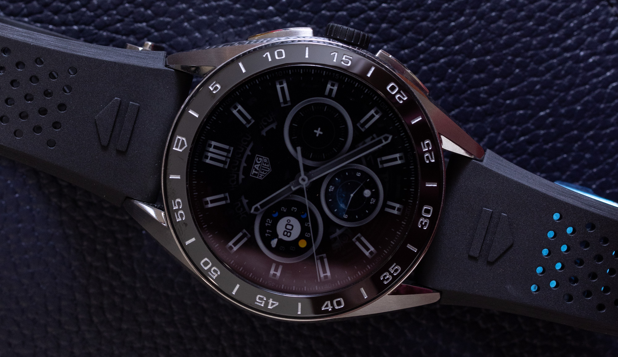  TAG HEUER CONNECTED Steel Case - Black Rubber Band