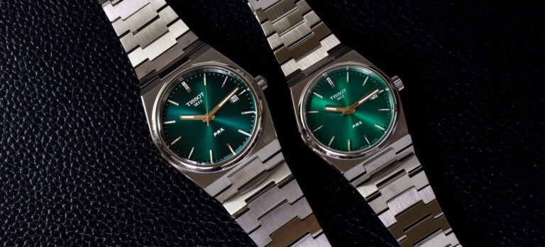 Hands-On: Tissot PRX Green Dial Watches 35mm Vs. 40mm Models