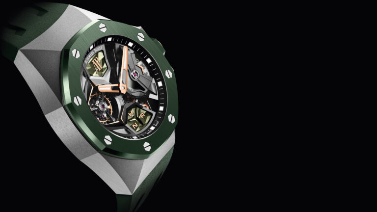 Audemars Piguet Introduces A New Royal Oak Concept Flying Tourbillon GMT Watch In Green