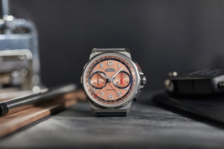Angelus X Revolution Release A Divinely Rose-Hued Salmon Dial Chronodate Watch