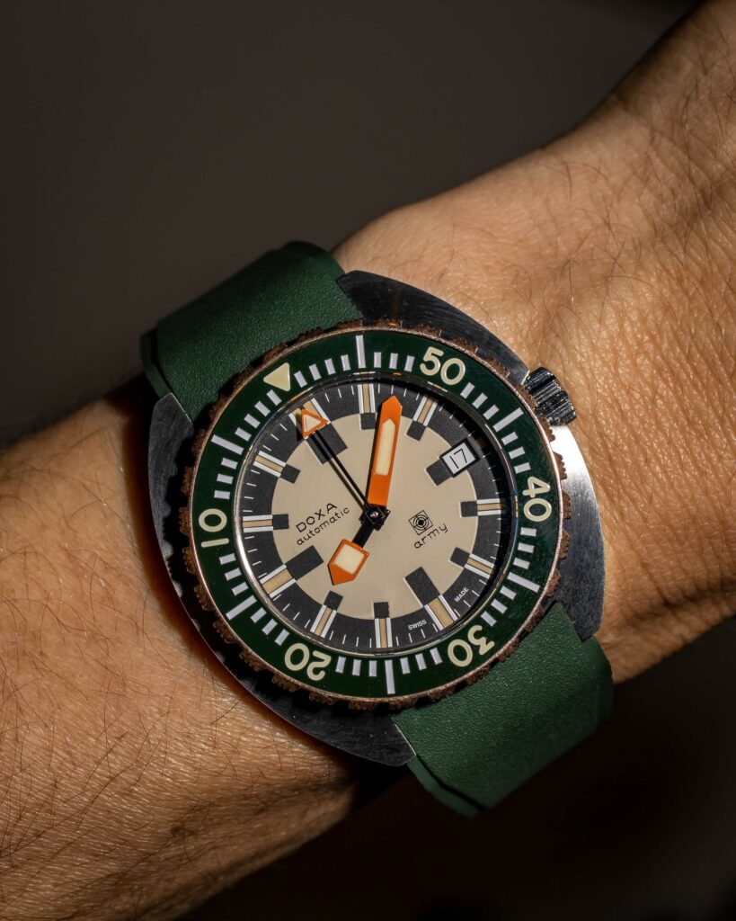 Hands-On: Doxa Army Bronze Bezel Watch | aBlogtoWatch