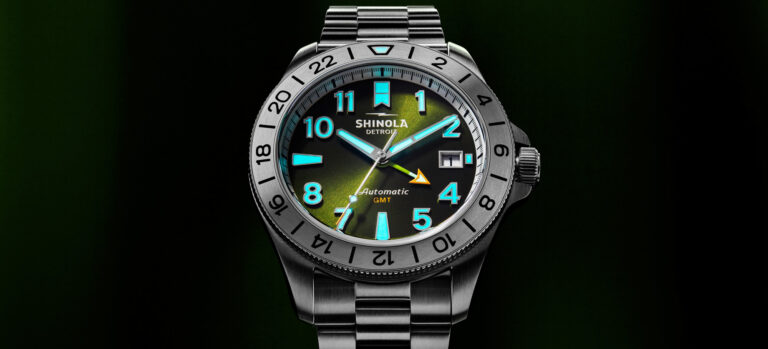 Shinola Debuts The Monster GMT Watch In Olive Green