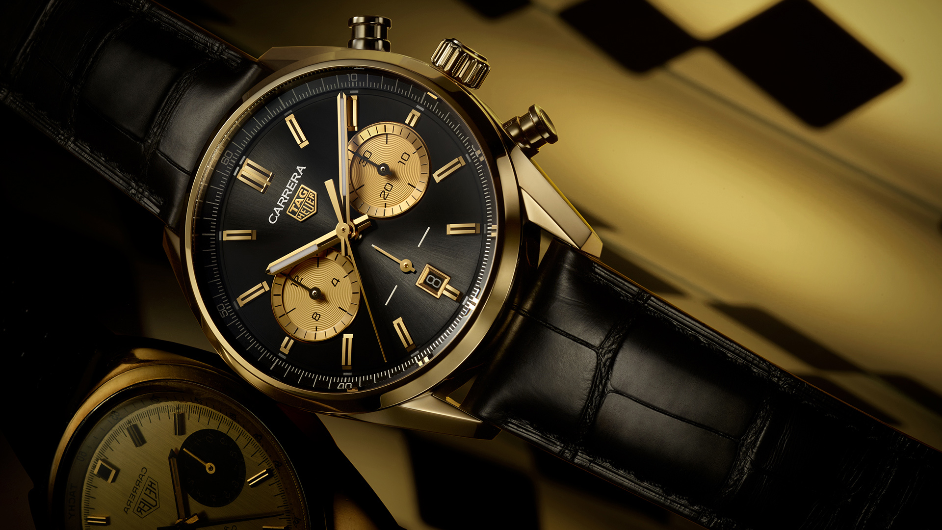TAG Heuer Unveils Carrera Chronograph Watch In Black And Gold