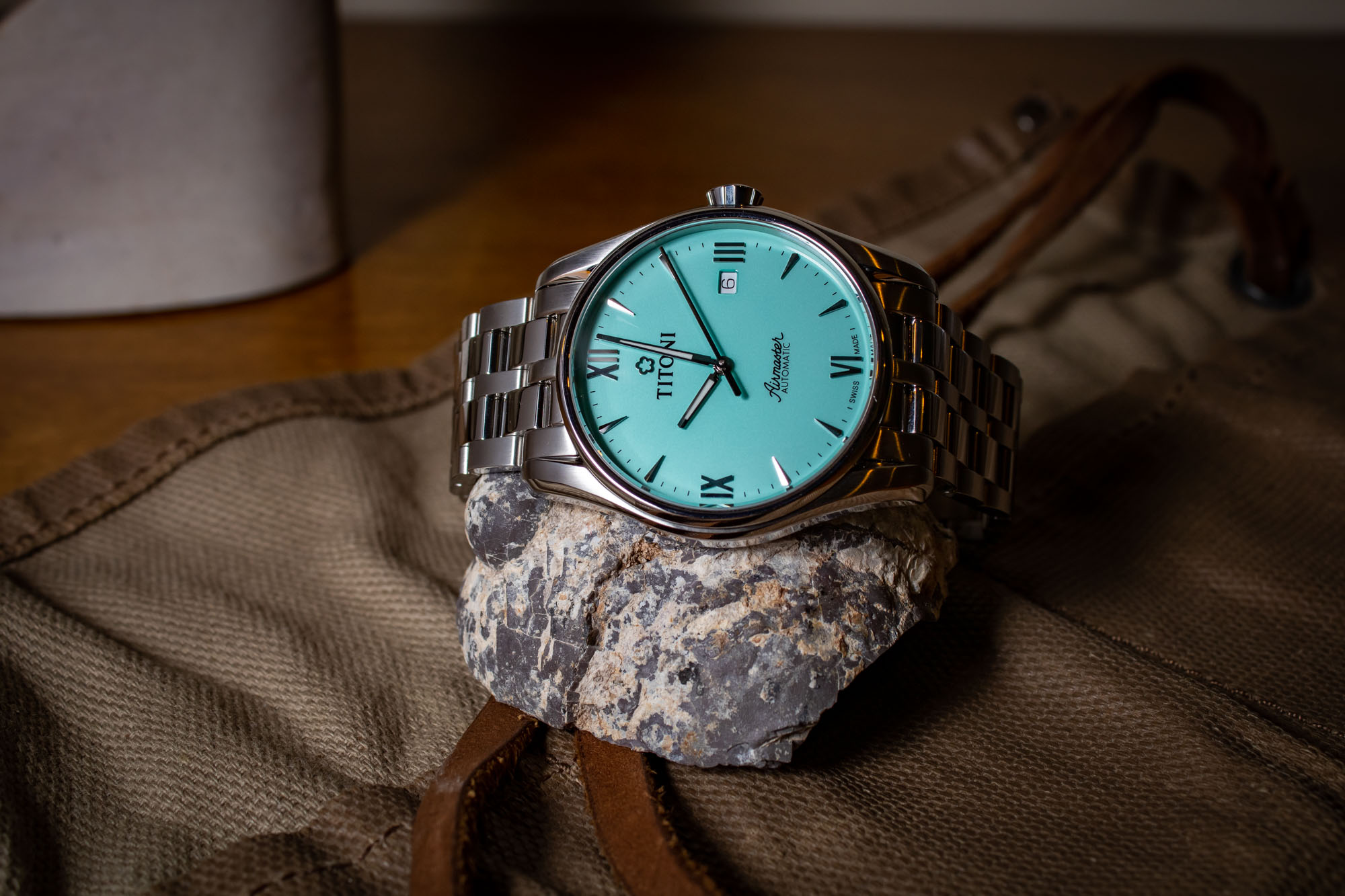 A Closer Look At The TITONI Airmaster Glacier Turquoise Watch | aBlogtoWatch