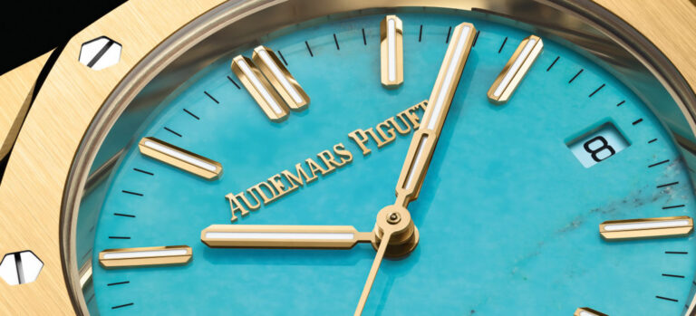 Audemars Piguet Unveils A Yellow Gold Royal Oak 37mm Watch With A Turquoise Stone Dial