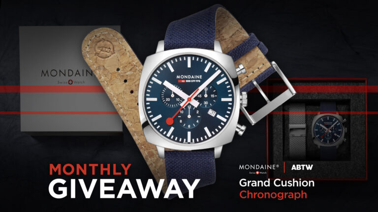 aBlogtoWatch Mondaine Grand Cushion Chronograph Watch Giveaway Winner Announced; Enter Now To Win In Our April Giveaway