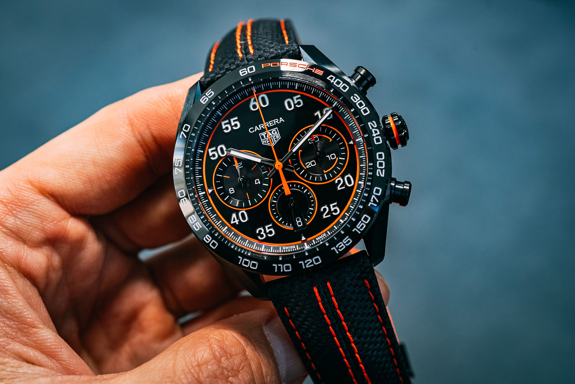 Hands-On Debut: TAG Heuer Carrera Chronograph X Porsche Orange Racing Watch  | aBlogtoWatch