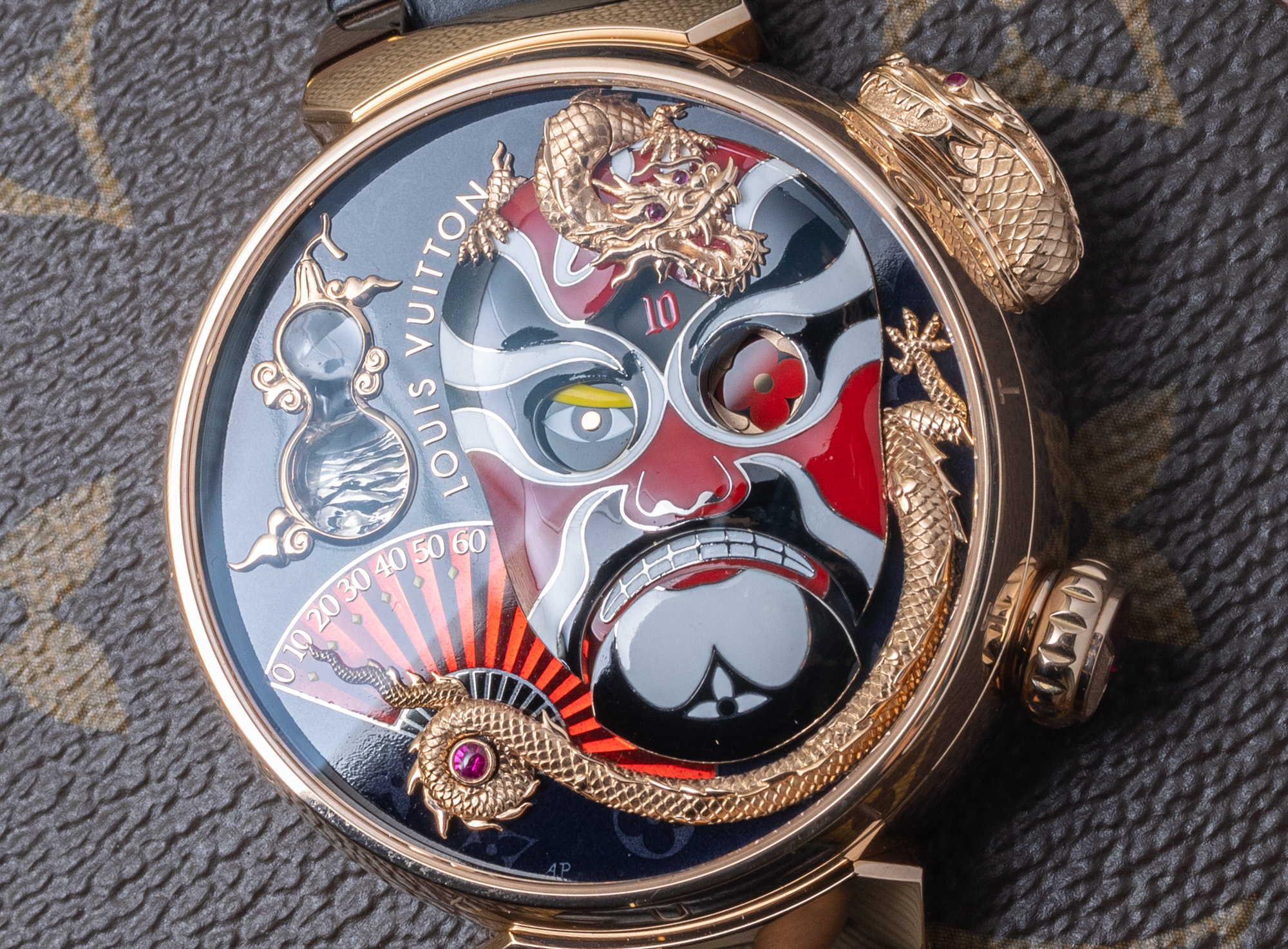 Hands-On: Louis Vuitton Tambour Opera Automata Watch With Dial Inspired By  Sichuan Bian Lian Mask