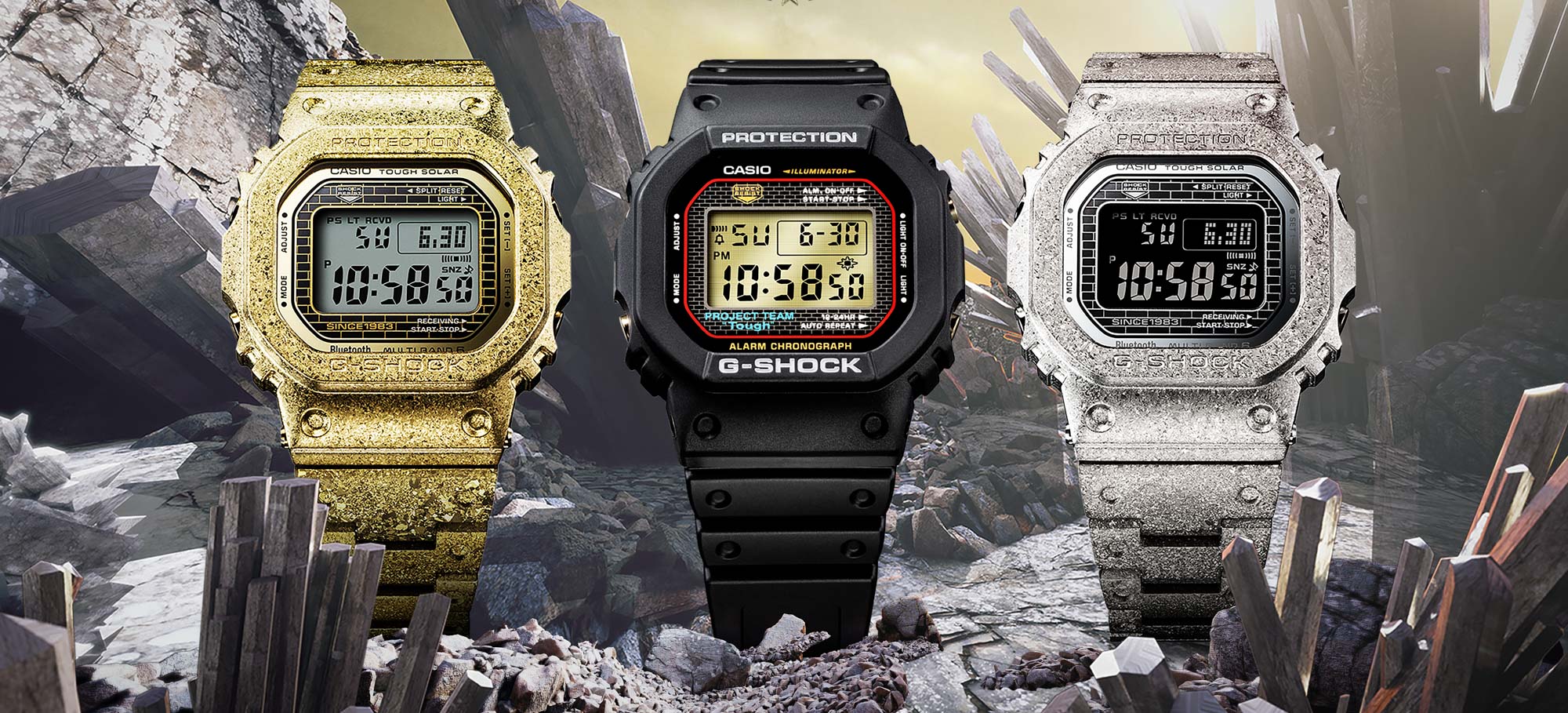 Casio Launches A Trio Of G-Shock 40th Anniversary Recrystallized