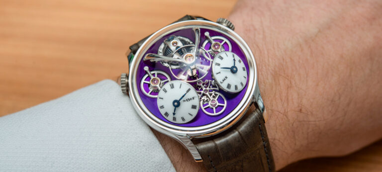 Hands-On: MB&F LMX Paris Edition Watch In Purple & White Gold For Chronopassion