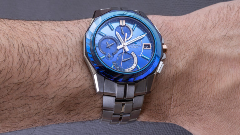 Hands-On: Casio Oceanus Manta S6000 Watch With A Faceted Sapphire Bezel