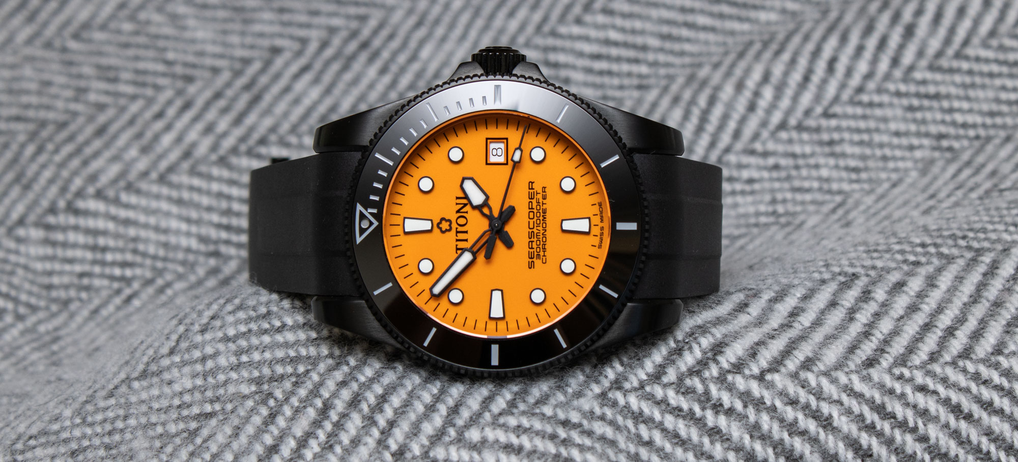 Hands-On Debut: TITONI Seascoper 300 Color Block Limited-Edition Watch |  aBlogtoWatch