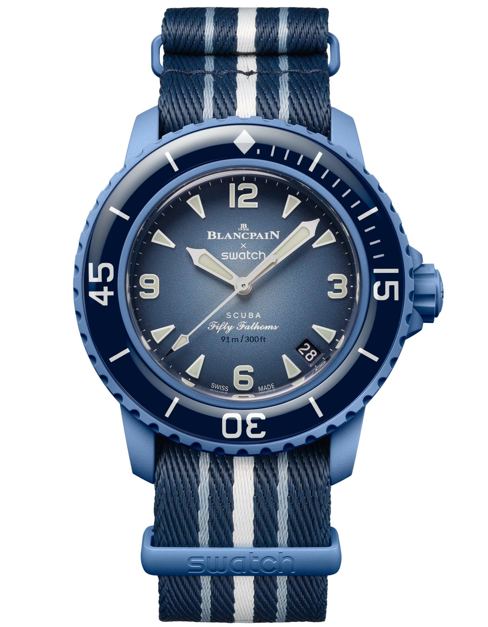 Blancpain X Swatch Bioceramic Scuba Fifty Fathoms Watches Expand