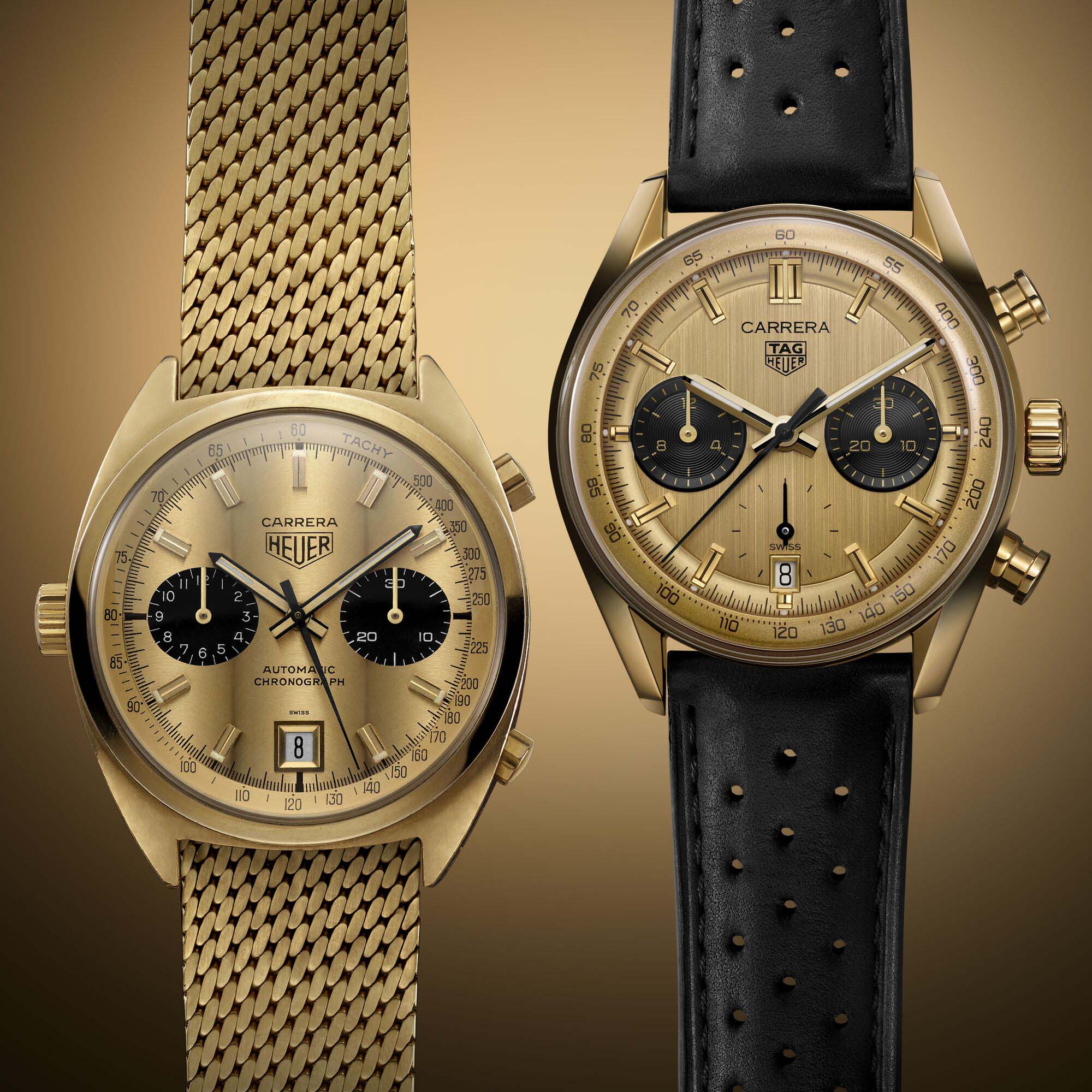 New Release: TAG Heuer Carrera Chronograph Watch In 18K Gold