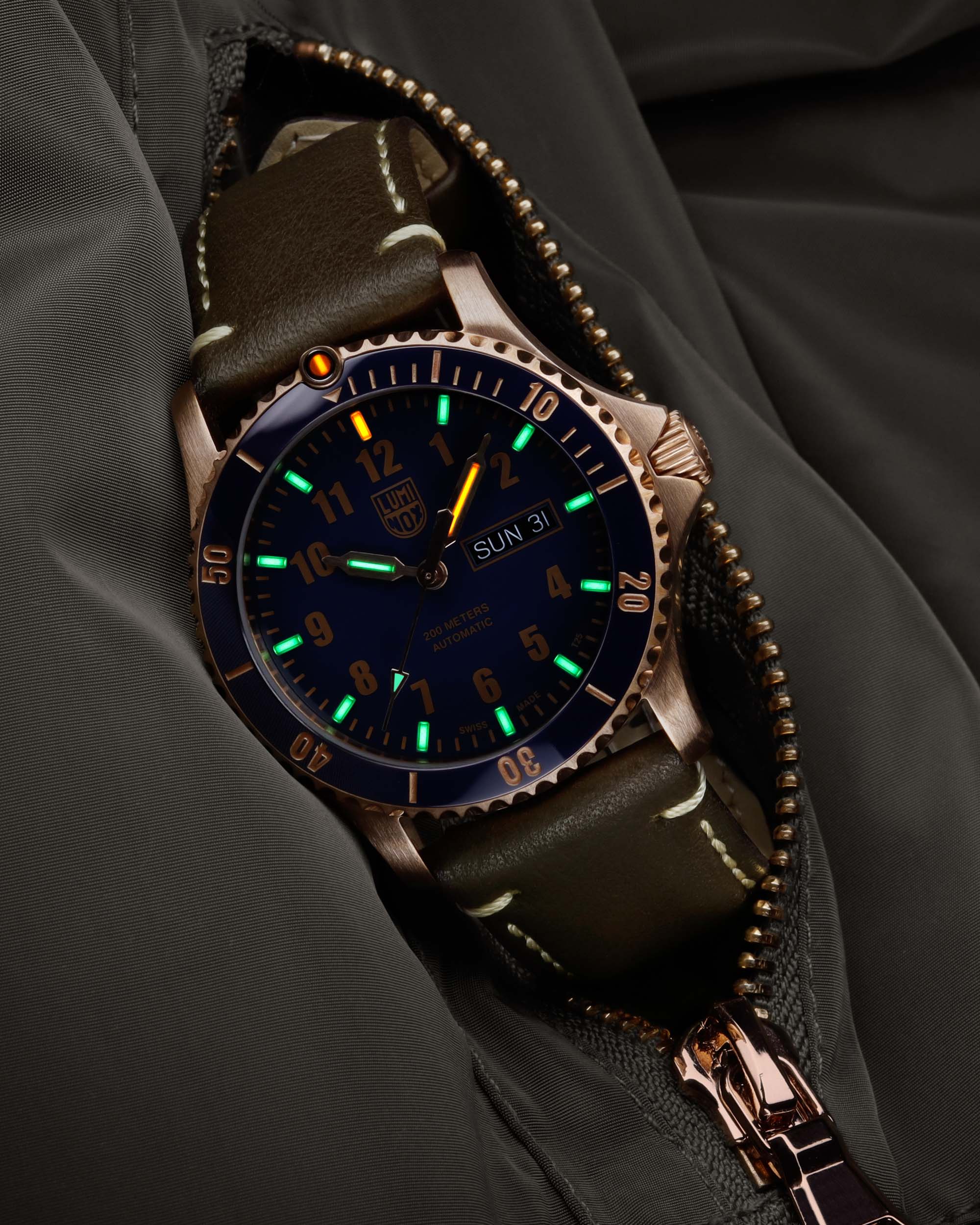 New Release: Luminox Automatic Sport Timer Green And Bronze Watches