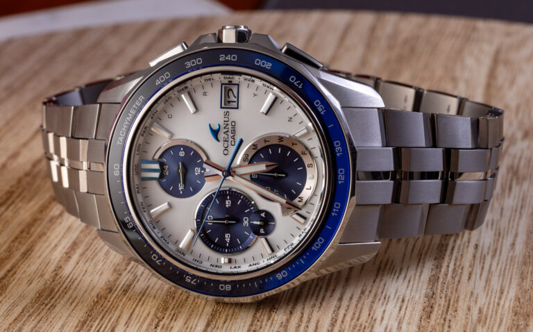 Hands-On: Casio Oceanus Manta OCW-S7000D Watch In White And Blue
