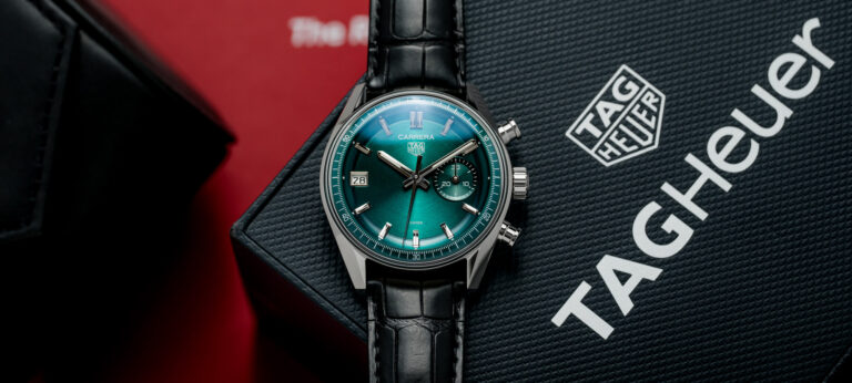 Hands-On Debut: TAG Heuer Carrera Chronograph ‘Glassbox’ Dato And Tourbillon Watches In Teal Green