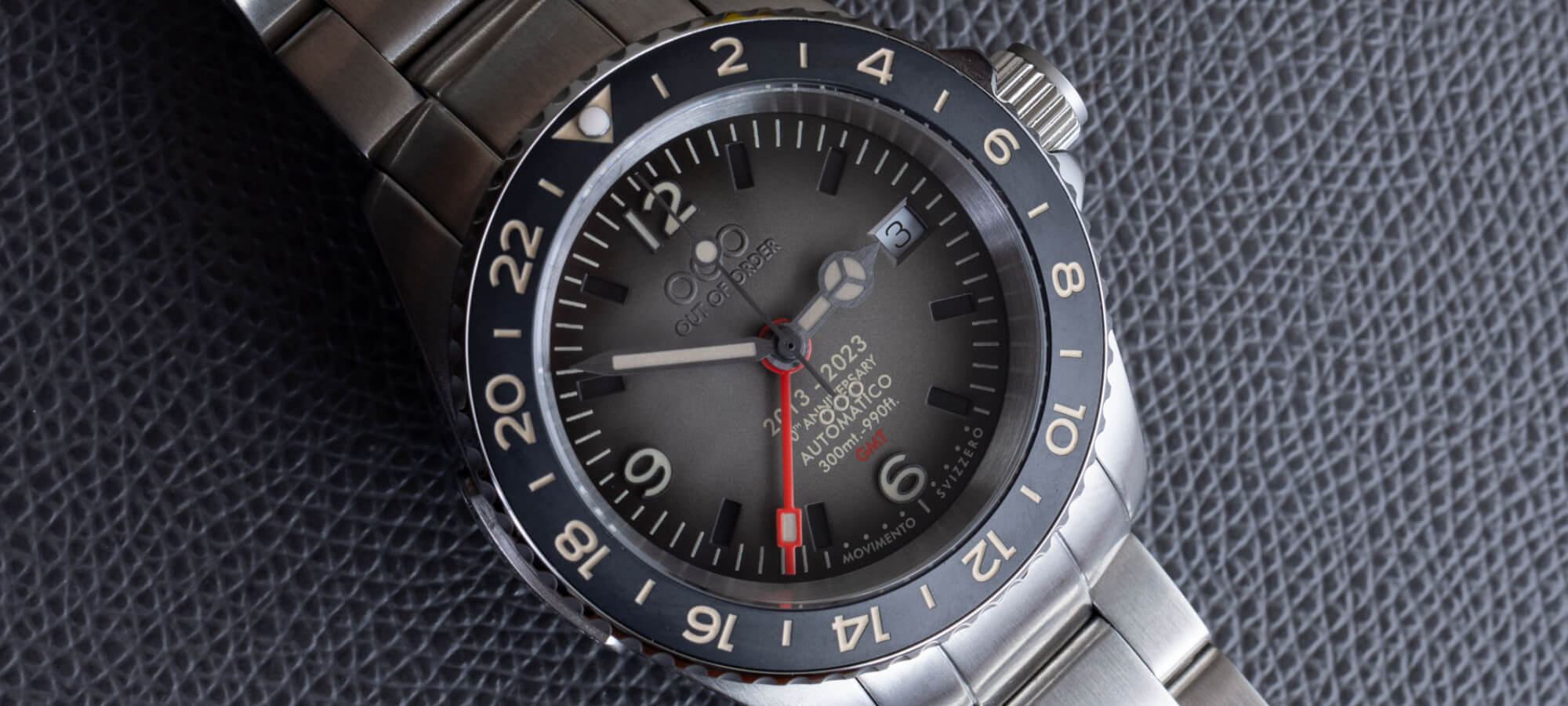 Watch Review: Out Of Order (OOO) 10th Anniversary Ultra Brushed GMT | aBlogtoWatch